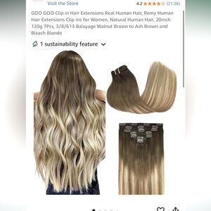 20 INCH GOOGOO Clip In Hair Extensions NEW